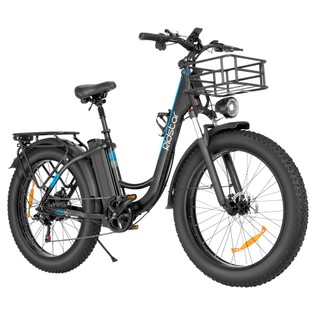 Ridstar MN26 Electric Bike, 750W Motor 26*4.0' Fat Tire, 48V 20Ah Battery, 58km/h Max Speed, 90km Max Range, Shimano 7-speed, Mechanical Disc Brake