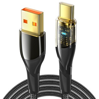 ESSAGER 100W USB-A to Type-C Charging Cable Black