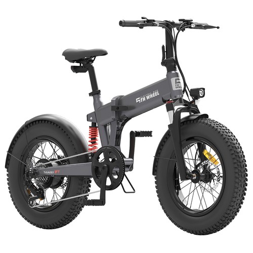 5TH WHEEL Thunder 1FT Electric Bike, 250W Motor, 48V 10.4Ah Battery, 20*4.0″ Fat Tires, 25km/h Max Speed, 80km Max Range, Shimano 6-speed, Disc Brakes