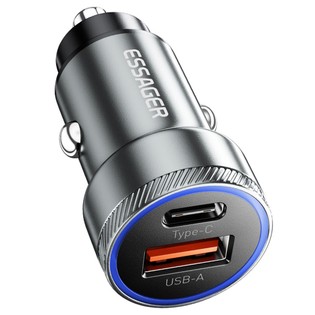 ESSAGER 54W Car Charger Gray