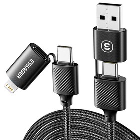 ESSAGER 65W 4 in 1 Charging Cable Black