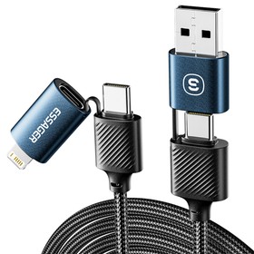 ESSAGER 65W 4 in 1 Charging Cable Blue