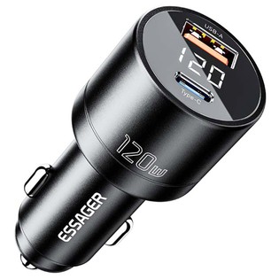 ESSAGER 120W Car Charger Black