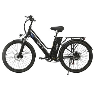 ONESPORT OT18 Electric Bike, 26*2.35 inch Tire 36V 14.4Ah Battery 100km Max Range IP54 Waterproof Max 120kg load Shimano 7 Gears – Black