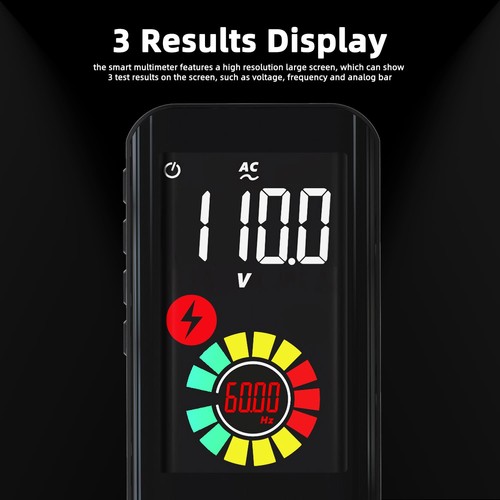 BSIDE A10 Smart Digital Multimeter, 9999 True RMS EBTN Farbdisplay, DC AC Spannung Kapazität Ohm Diode NCV Hz Live Wire Tester