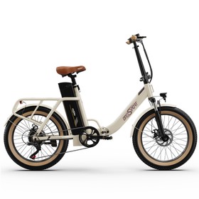 ONESPORT OT16-2 Elektrikli Bisiklet 20 inç Yağ Lastiği 15Ah Pil Beyaz