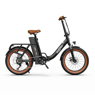 ONESPORT OT16 Electric Bike 20*3.0 inch Tires, 48V 17Ah Battery 25km/h Max Speed 3 Riding Modes 7-Speeds Disc Brakes - Black&Brown