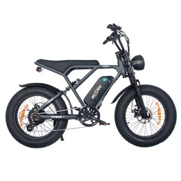 ONESPORT ONES3 Electric Bike 500W 20*4.0 inch Fat Tire 816Wh (48V 17Ah ) Battery LCD Display Shimano 7 Speed 80km range Disc Brake 30 Degree Climbing 120kg Max load - Black