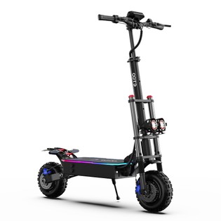 OOTD D88 Electric Scooter 11 Inch Off-Road Tires 2800W*2 Dual Motor 85km/h Max Speed 60V 35Ah Battery for 80km – 100km Range 150KG Max Load Double Absorbers with Seat  NFC Lock