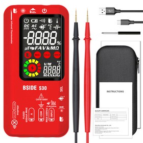 BSIDE S30 Digital Multimeter Red