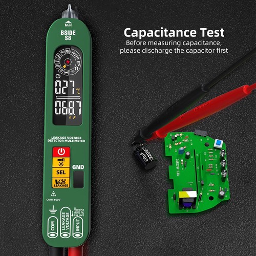 BSIDE S8 Digital Multimeter Grön