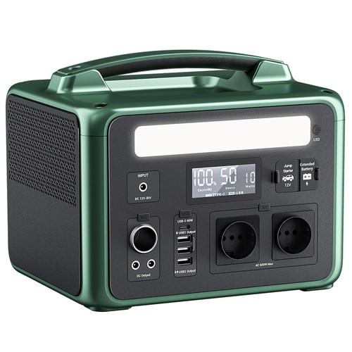 AMPACE P600 600W Portable Power Station Green