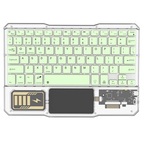 KB333 Transparent Wireless Bluetooth Keyboard Green