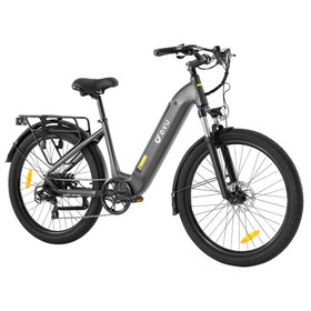 DYU C1 elektrische fiets 350 W motor, maximaal bereik 65 km grijs