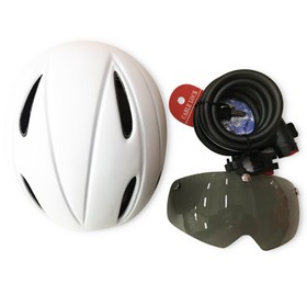 전기 자전거 헬멧 + 케이블 잠금 장치