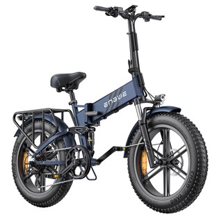 ENGWE ENGINE Pro 2.0 Folding Electric Bike, 20*4.0 Inch Fat Tire, 75Nm Torque, 52V 16Ah Battery, 25km/h Max Speed, 100km Range, Shimano 8-speed, Hydraulic Disc Brakes, Full Suspension – Blue