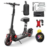 BOGIST C1 Pro Folding Electric Scooter 10 inch Tire 500W Motor 48V 15Ah Battery BMS Shockproof and Stab-Proof with Removable Seat - Black