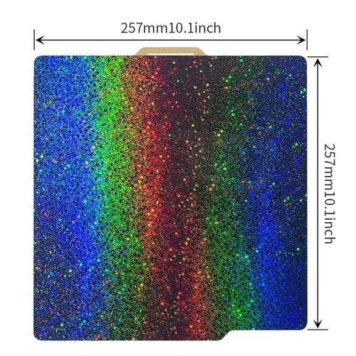FYSETC 257x257 mm dubbelsidig slät PEY och strukturerad PEI-byggplatta, för Bambu Lab X1 P1P P1S 3D-skrivare