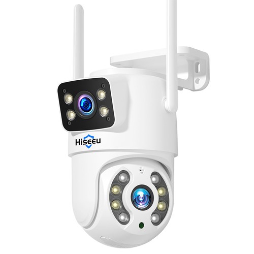 HISEEU HD Camera ホワイト 4MP PTZ 𝟯𝟲𝟬° 𝙑𝙞𝙚𝙬 10X Zoom PanSecurity Camera Outdoor