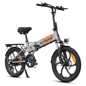 ENGWE P1 Electric Bike 250W Motor 20 Inch Wide Tire Silver