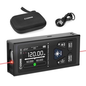 CIGMAN CD-60 Bilateral Laser Distance Meter 393ft/120M Bilateral Measurement