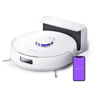 Narwal Freo X Plus Robot Vacuum Cleaner and Mop Built-in Dust Emptying, Strong 7800Pa Suction Power, Zero-Tangling Floating Brush, Alexa/Google Assistant/APP Control, Ideal for Pet Hair Hard Floor, Wood Floor