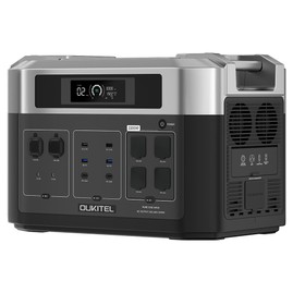 OUKITEL BP2000 Portable Power Station 2048Wh/640000mAh LiFePO4 Battery Solar Generator 2200W AC Output 2000W UPS