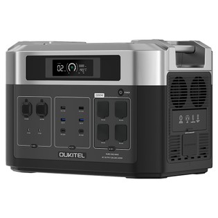 OUKITEL BP2000 Portable Power Station, 2048Wh/640000mAh LiFePO4 Battery Solar Generator, 2200W AC Output, 2000W UPS