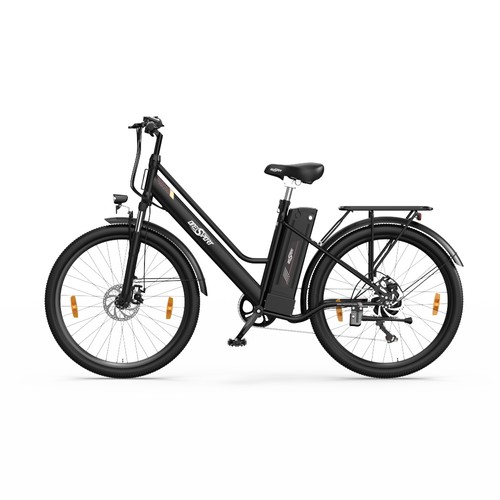 ONESPORT OT18 Elektrofahrrad, 26 x 2,35 Zoll Reifen, 350 W Motor, 36 V 14,4 Ah Akku, 100 km Reichweite, 25 km/h Höchstgeschwindigkeit – Schwarz