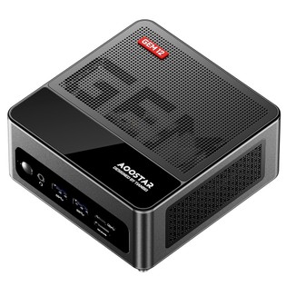 AOOSTAR GEM12 PRO Mini PC, AMD Ryzen 7 8845HS 8 Core Up to 5.1GHz, 32GB DDR5 RAM 1TB PCle 4.0 SSD, HDMI 2.1 + DP 1.4+ USB 4 + Type-C 4K 120Hz Four Screen Display, WiFi 6 Bluetooth 5.2, 2*2.5G LAN, 2*USB3.2  2*USB2.0 1*Oculink, Adjustable BIOS