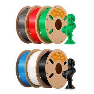 6kg ERYONE High Speed PLA+ 3D Printing Filament (1kg Green+1kg Black+1kg Red+1kg Grey+1kg Blue+1kg Ivory White)