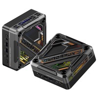 AOOSTAR GOD88 Mini PC, AMD Ryzen 7 8845HS 8 Core Max 5.1GHz, 32GB DDR5 RAM 1TB SSD, HDMI2.1 + USB4 + DP2.1 4K 120Hz Triple Display, WiFi6 Bluetooth5.2, 2*2.5G LAN, 2*USB3.0 2*USB2.0 1* Type-C 1* Audio Jack, RGB Light, 100W Charging - EU Plug