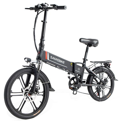 SAMEBIKE 20LVXD30-II Faltbares Elektro-Moped-Fahrrad, 20-Zoll-Reifen, 48-V-350-W-Motor, 10-Ah-Akku, 30 km/h Höchstgeschwindigkeit – Schwarz