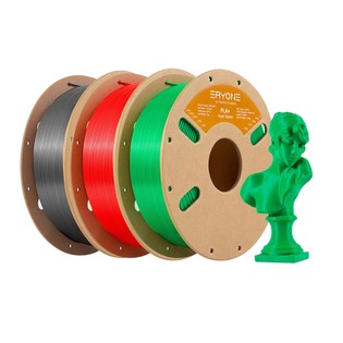 3kg ERYONE High Speed PLA+ 3D Printing Filament (1kg Red+1kg Green+1kg Grey)