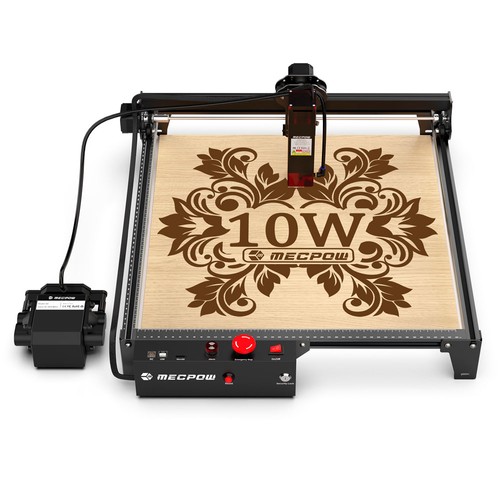 Mecpow X3 Pro 10W Laser Engraver Med Air Assist System H44 Laser Bed