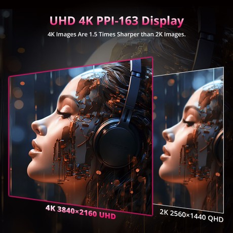 KTC H27P22S 27-inch Gaming Monitor, 3840x2160 UHD AUO 7.0 FAST IPS Panel, HDR400, 160Hz Refresh Rate, 1ms Response Time, 132%sRGB, Compatible with FreeSync and G-SYNC, Low-blue Light, 2*HDMI2.1 2*DP1.4 1*USB2.0, Adjustable Stand & Support VESA Mount