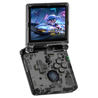 ANBERNIC RG35XXSP Flip Game Console, 32GB + 128GB with 10000 Games, 30+Emulators, 3.5inch IPS Screen, HDMI Out,  Multimedia Apps,8H Autonomy, 5G Wifi Bluetooth, Hall Magnetic Switch, Moonlight Streaming - Transparent Black