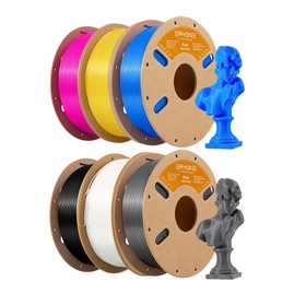 6kg ERYONE High Speed PLA+ Filament (1kg Yellow +1kg Magenta +1kg Blue +1kg Black +1kg Ivory White +1kg Gray)