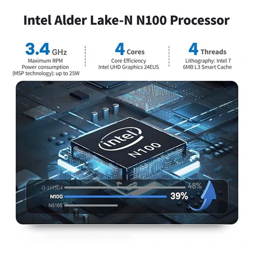 Firebat ミニPC N100 RAM 16GB SSD 512GB FIREBAT S1 Intel N100 CPU Mini PC Computer Gamer Gaming DDR4