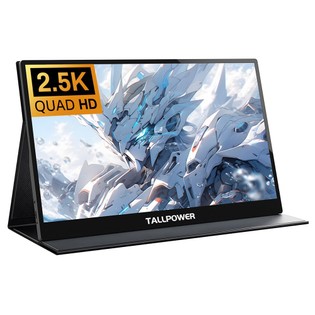 TALLPOWER JH01 15.6-inch Portable Monitor, 1920 x 1080 2K Full HD Display, 60Hz Refresh Rate, 100% sRGB, 178° Viewing Angle, 2*Type-C 3.1, 1*HDMI