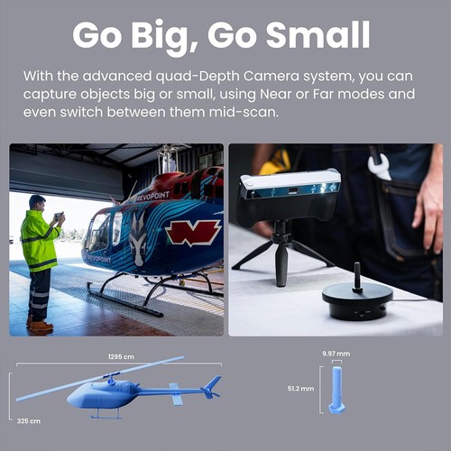 Revopoint製3Dスキャナー「MIRACO」16GB RAM モデル Revopoint MIRACO 3D Scanner for 3D Printing Handheld, 3D