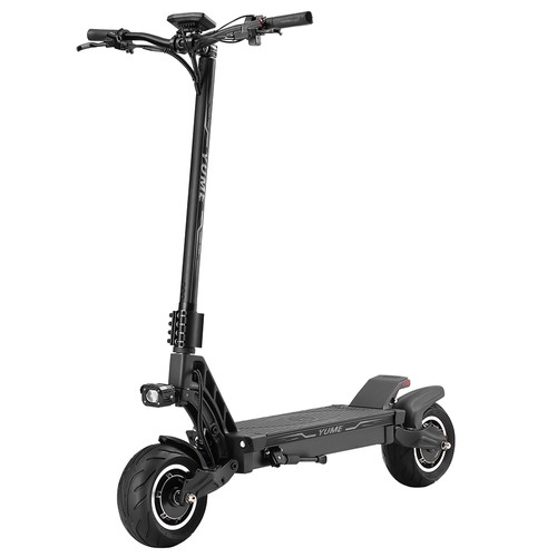 Στα €1,529.00 από αποθήκη Ευρώπης Geekbuying | YUME HAWK Pro Electric Scooter, 10×4.5″ Tubeless Road Tires 3000W*2 Motor 60V 30Ah Battery 50km/h Max Speed 100km Max Range 3 Gears Shift System Disc Brake Adjustable Hydraulic Suspension NFC APP Control
