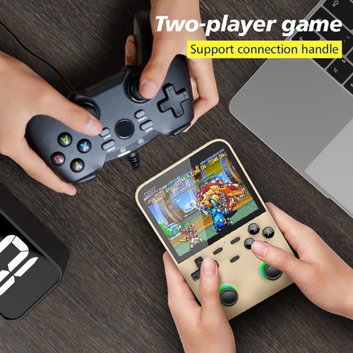 D007 Plus 64 GB Handheld-Spielkonsole, 10000 Spiele vorinstalliert, 3,5-Zoll-IPS-Bildschirm, unterstützt Gamecontroller-Verbindung - Grün