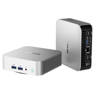 GEEKOM A8 AI Mini PC, AMD Ryzen 9 8945HS 8 Cores Max 5.2GHz, 32GB DDR5 5600MHz RAM 2TB SSD, USB3.2 Type-C(8K@30Hz) + USB4.0 Type-C(8K@30Hz) + 2*HDMI2.0(4K@60Hz) Four Screen Display, WiFi 6E Bluetooth5.2, 3*USB3.2 1*USB2.0 1*2.5Gbps LAN 1*Headset Jack