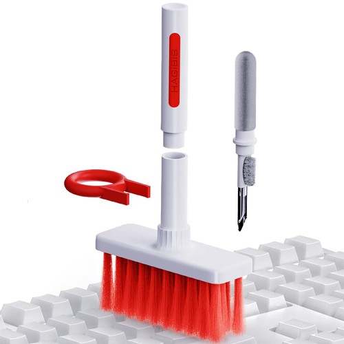 Hagibis Multifunctional Cleaning Tool, Tangentbord Rengöringsborste Hörlurar Rengöringspenna - Röd