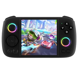 ANBERNIC RG Cube Game Console, 256GB TF Card 9000+ Games, 8GB LPDDR4X RAM 128GB UFS2.2 Storage, Android 13, 3.95-inch IPS Touchscreen 720*720, 5G WiFi Bluetooth 5.0, Moonlight Streaming, 7 Hours of Playtime, RGB Light - Black