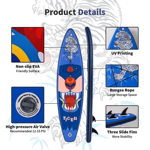 FunWater SUPFR17B Stand Up Paddle Board 335*83*15cm Blau