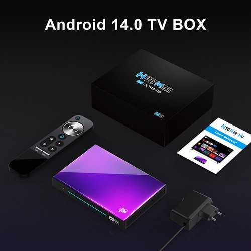 H96 Max M9 8GB+128GB Android 14 TV Box EU Plug