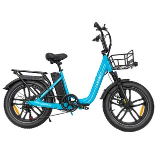 SAMEBIKE C05 Pro Electric Bike, 500W Motor, 36V 13Ah Battery, 20*4-inch Tires, 35km/h Max Speed, 70km Max Range, Mechanical Disc Brakes, Shimano 7 Speed – Blue