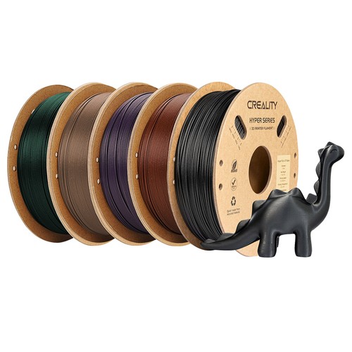 5kg Creality Hyper PLA-CF Filament (1kg Black+1kg Dark Green+1kg Greyish Yellow+1kg Purple+1kg Ochre)